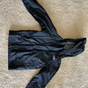 Kids M10/12 black the north face hyvent jacket - like brand new